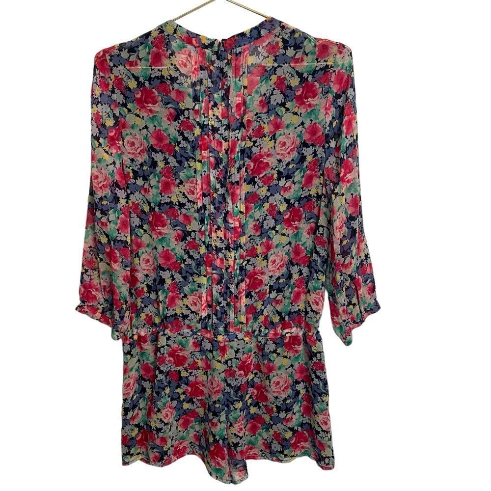 Joie Amara C Romper Floral Silk Size Small - Picture 6 of 8